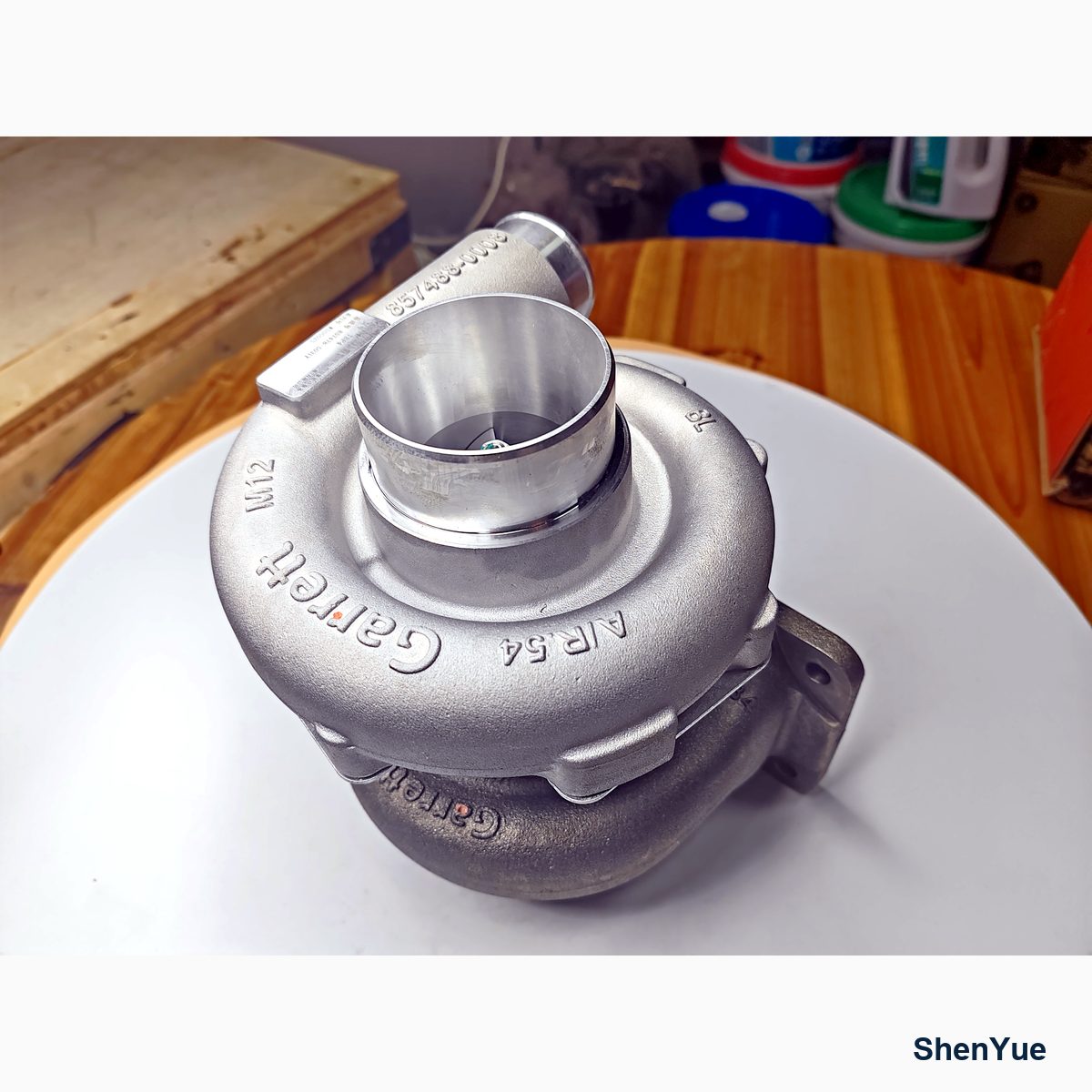 Turbocharger Assy VB570031 Kobelco part — real photo from our Guangzhou warehouse