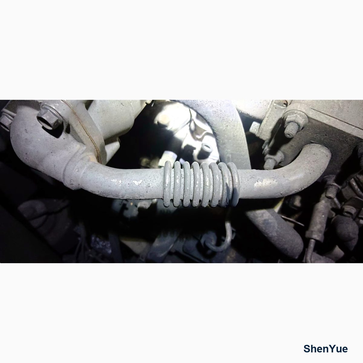 EGR Cooling Pipe VI8980305310 Kobelco part — real photo from our Guangzhou warehouse
