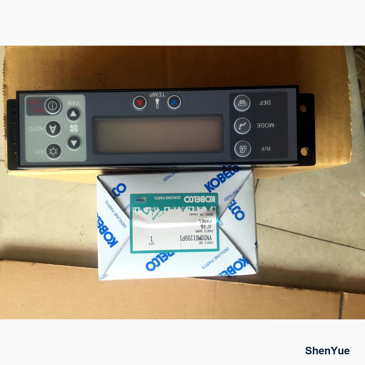 Air Conditioner Panel YN20M01299P1 Kobelco part — real photo from our Guangzhou warehouse